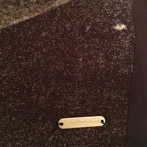 Calvin Klein metallic scoop neck t-shirt